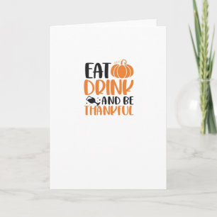 Eet, Drink En Wees Eng Minimalistisch Schoon Kaart
