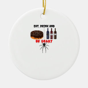 Eet, drink en wees eng Retro klassieker Keramisch Ornament