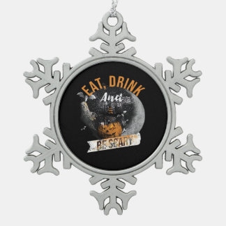 Eet, Drink En Wees Eng Retro Klassieker Tin Sneeuwvlok Ornament