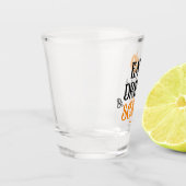 Eet Drink en wees eng Typografie Halloween Shot Glas (Links)