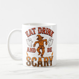 Eet, drink en wees eng vintage Halloween T-shirt D Koffiemok