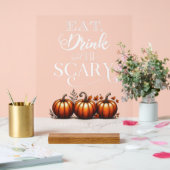 Eet, Drink en wees Enge Bruiloft Acryl Bord (Huwelijk)