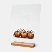 Eet, Drink en wees Enge Bruiloft Acryl Bord (Hoek)