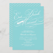 Eet Drink en wees gehuwd met een repetitief diner Kaart (Voorkant / Achterkant)