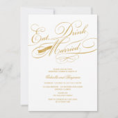 Eet Drink en wees gehuwd met een repetitief diner Kaart (Voorkant)