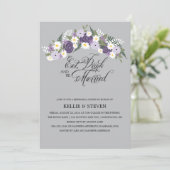 Eet Drink en wees gehuwd met Floral Wreate Kaart (Staand voorkant)