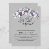 Eet Drink en wees gehuwd met Floral Wreate Kaart (Voorkant / Achterkant)