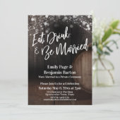 Eet Drink en wees gehuwde loop en licht Kaart (Staand voorkant)