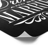 Eet, Drink en wees getrouwd - bord bruiloft Poster (Hoek)