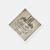 Eet drink en wees getrouwd bruiloft papieren serve servet (Hoek)