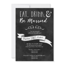 Eet, Drink en wees getrouwd Chalkboard Wedding