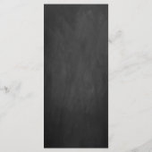 Eet, Drink en wees getrouwd Chalkboard Wedding Men Menu (Achterkant)