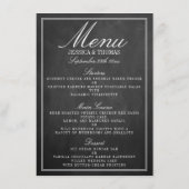 Eet, Drink en wees getrouwd Chalkboard Wedding Men Menu (Achterkant)