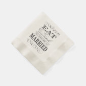 Eet Drink en wees getrouwd Elegant Wedding Servet (Hoek)