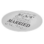 Eet Drink en wees getrouwd Elegant Wedding Snijplank (Hoek)