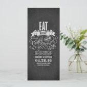 Eet drink en wees getrouwd huwelijksprogramma's programma (Staand voorkant)