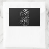 Eet, Drink en Wees Getrouwd Rechthoekige Sticker (Tas)