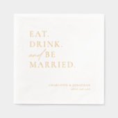 Eet Drink en wees getrouwd repetitie diner bruilof Folie Servetten (Voorkant)