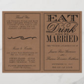 Eet, Drink en wees getrouwd Rustic Kraft Wedding (Voorkant)