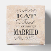 Eet, drink en wees getrouwd Trouwgunstdoos Bedankdoosjes (Bovenkant)
