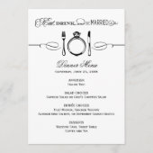 Eet Drink en wees getrouwd zwart bruiloft diner Menu (Voorkant)