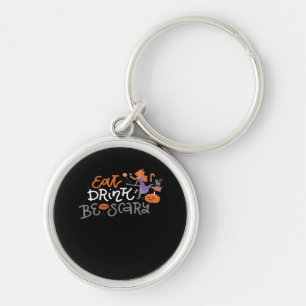 Eet, drink en wees grappig eng Halloween Sleutelhanger
