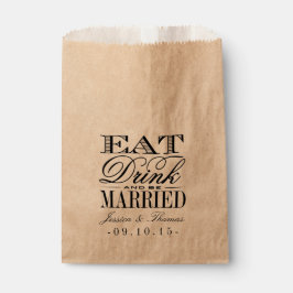 Eet, Drink en wees huwelijksband Bedankzakje