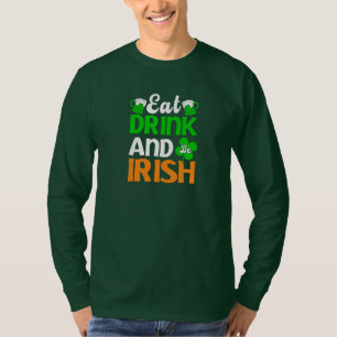 Eet, Drink En Wees Iers T-shirt