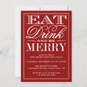 Eet, Drink en wees lekker kerstfeest Kaart (Voorkant)