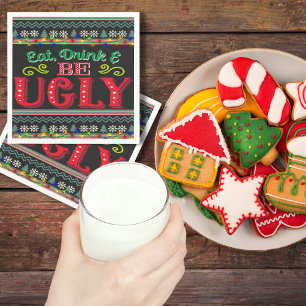 Eet, drink en wees lelijk Kerstmuts Servet
