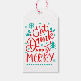 Eet, Drink en wees Merry Cadeaulabel