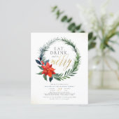 Eet Drink en wees Merry | Gold-kerstfeestbudget (Staand voorkant)