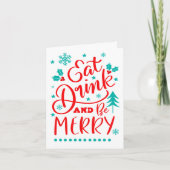 Eet, Drink en wees Merry Kaart (Voorkant)