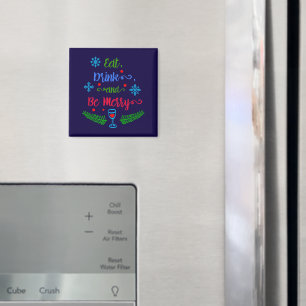 Eet, Drink en wees Merry, kerstfeestdag, ZSSPG Magneet
