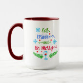 Eet, Drink en wees Merry, kerstfeestdag, ZSSPG Mok (Links)