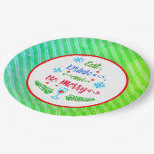 Eet, Drink en wees Merry, kerstfeestdag, ZSSPG Papieren Bordje (Gekanteld)