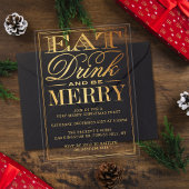 Eet, Drink en wees prettig kerstfeest Acryl Uitnodigingen