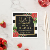 Eet Drink en wees prettig kerstflesje Servetten (Insitu)
