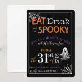 Eet, drink en wees spookachtig kaart (Voorkant / Achterkant)