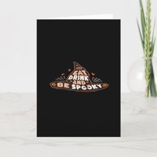 Eet, drink en wees spooky Essentiële vintage stijl Kaart
