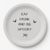 Eet, drink en wees spooky Halloween bord