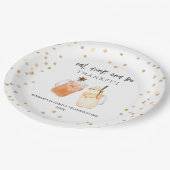 Eet Drink en wees Thankful Thanksgiving Drink Papieren Bordje (Gekanteld)