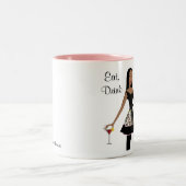 "Eet, Drink en wees verbluffend!" Tweekleurige Koffiemok (Center)