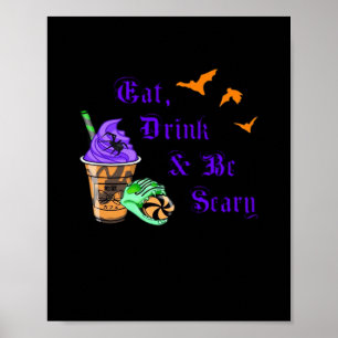 Eet, Drink En Wees Vreselijk Halloween Minimaal Sc Poster