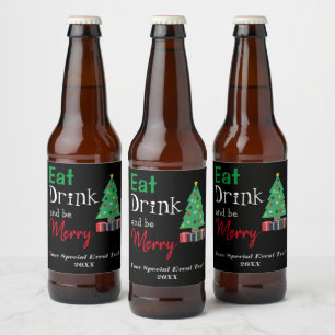 Eet, drink en wees vrolijk bier etiket