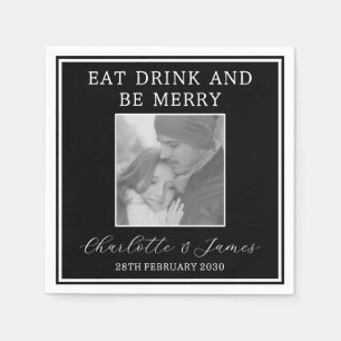 Eet Drink en wees vrolijk bruiloftsfeestservetten Servet