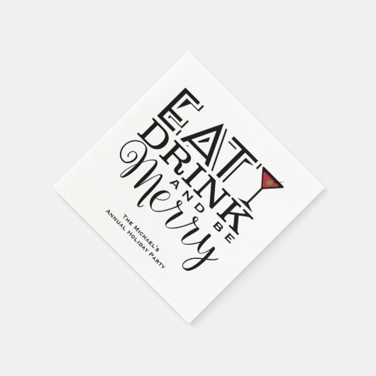 Eet, Drink en wees vrolijk, feestje Servetten (Hoek)