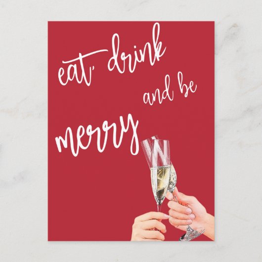 Eet, Drink en wees vrolijk kerstfeest Briefkaart (Voorkant)