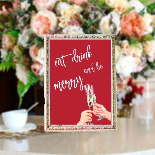 Eet, Drink en wees vrolijk kerstfeest Briefkaart
