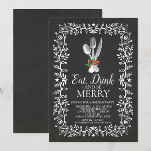 Eet, Drink en wees vrolijk kerstfeest Kaart